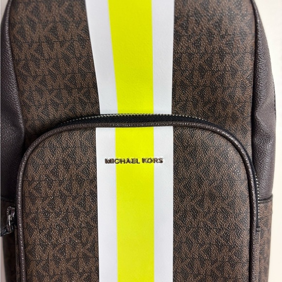 Michael Kors Coated Canvas Monogram Sling Backpack - Picture 2 of 7
